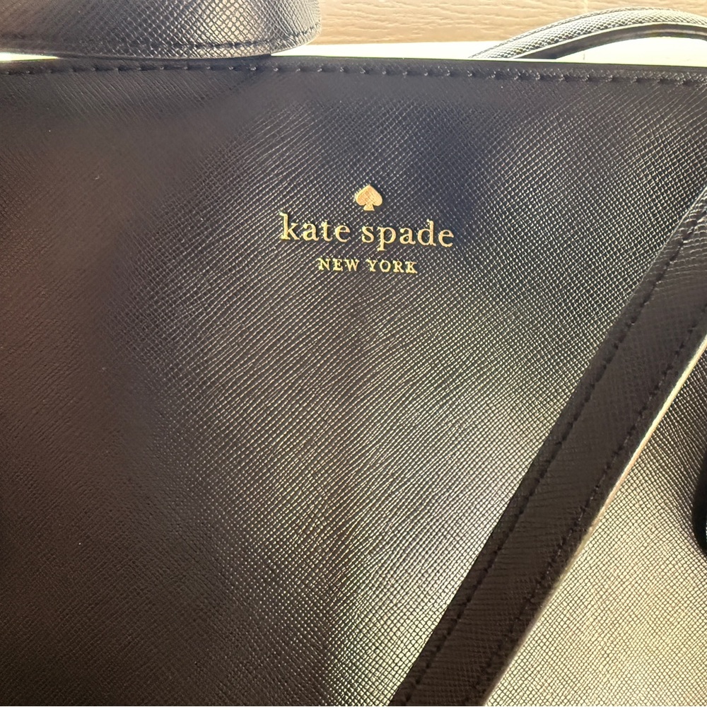 Kate Spade New York Black Saffiano Leather Tote Shoulder Bag - Picture 3 of 9